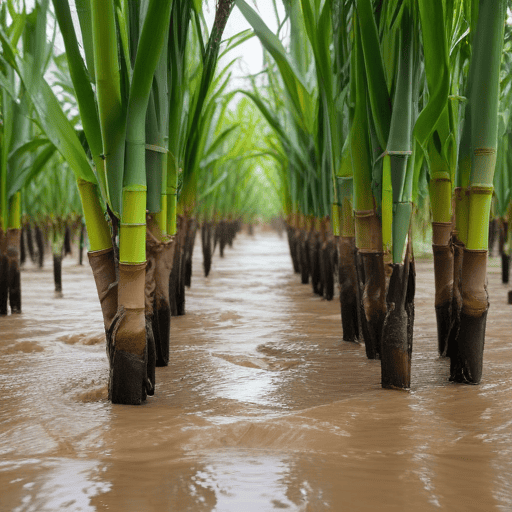 Illustration of SRIF Evaluates Flood Impacts on Sugarcane