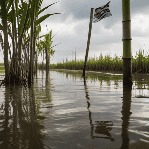 Illustration of SRIF Evaluates Flood Impacts on Sugarcane