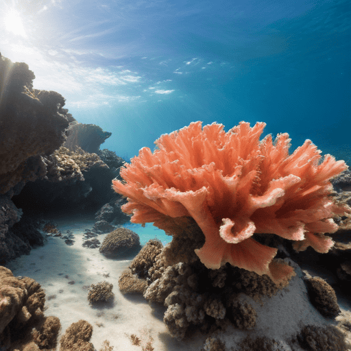 Illustration of Scientists discover world’s largest coral-so big it can be seen from space