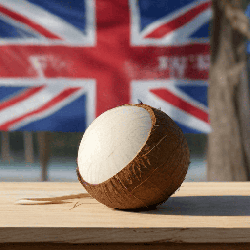 Illustration of Senibiau team sells coconut to fund trip