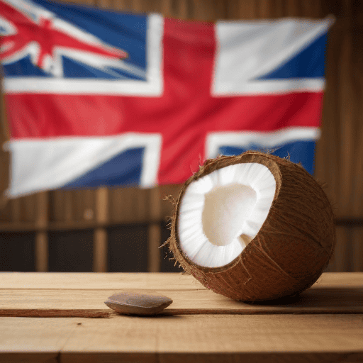 Illustration of Senibiau team sells coconut to fund trip