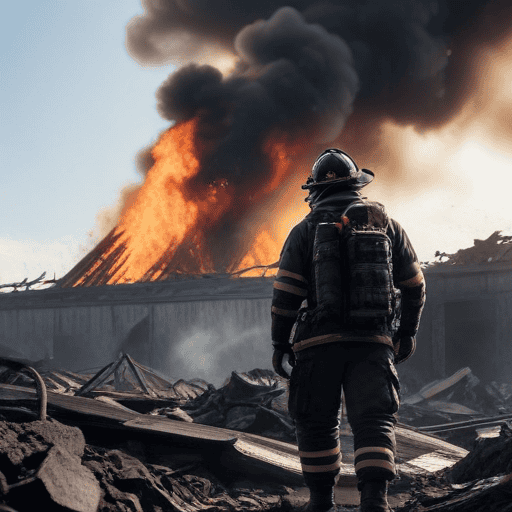 Illustration of Several classrooms and staff room destroyed at John Wesley College