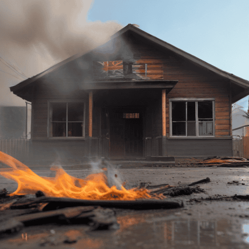 Illustration of Several classrooms and staff room destroyed at John Wesley College