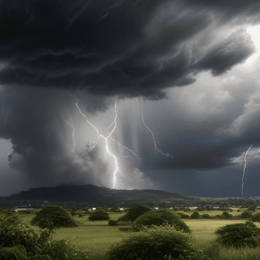 Illustration of Severe thunderstorm for eastern part of Viti Levu