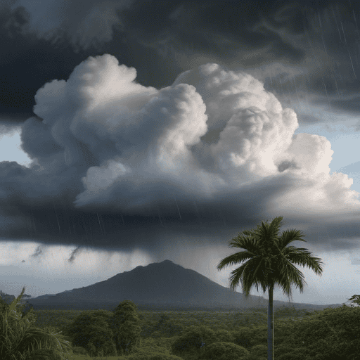 Illustration of Severe thunderstorms and rain warning for Western Viti Levu