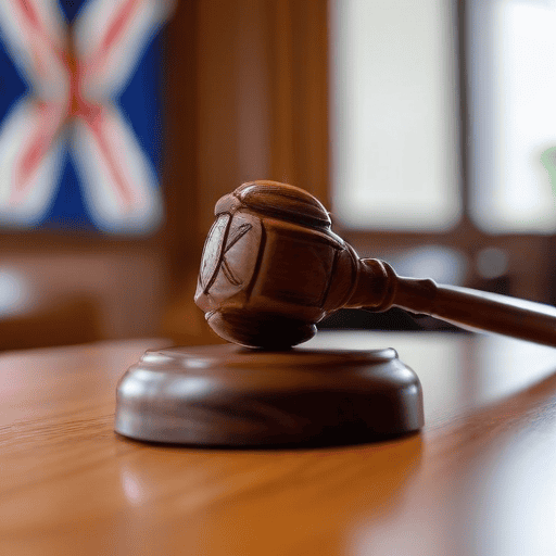 Illustration of Singh takes stand in Pryde tribunal