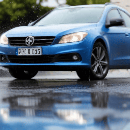 Illustration of Splashing water on vehicles and drivers is a crime