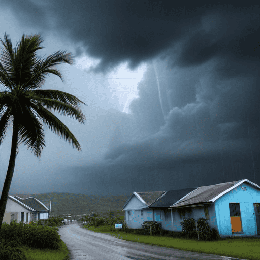 Illustration of Sunday afternoon update for heavy rain alert