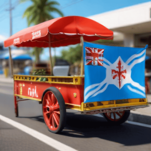 Illustration of Suva bus stand bean cart vendors moved to market