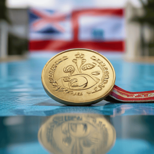 Illustration of Swimmer Moss sets new record