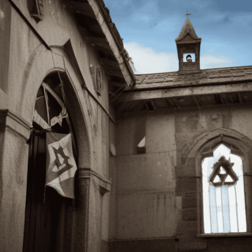 Illustration of Sydney synagogue daubed in antisemitic graffiti in latest attack on Australian Jews