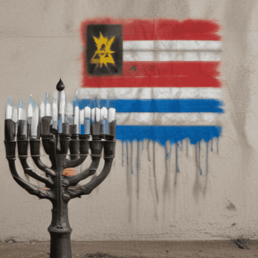 Illustration of Sydney synagogue daubed in antisemitic graffiti in latest attack on Australian Jews