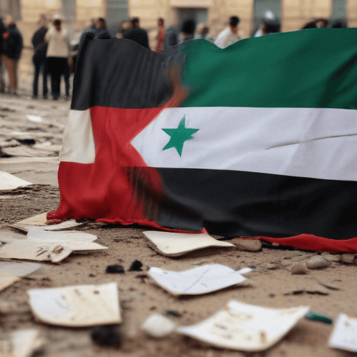 Illustration of Syrian army says Assad rule has ended