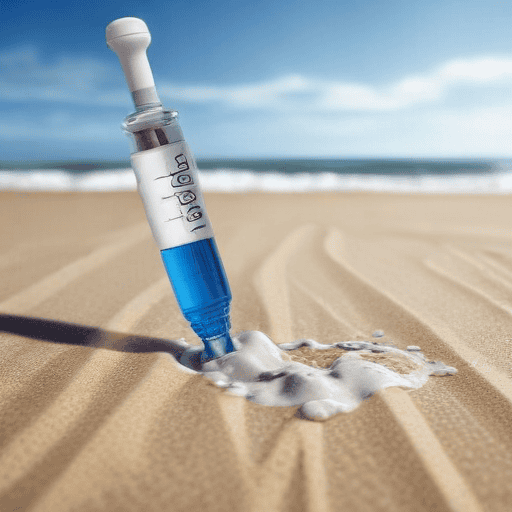 Illustration of Syringes Wash Ashore in Suva