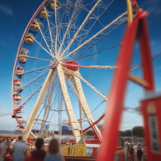 Illustration of Taveuni ferris wheel rides scratched