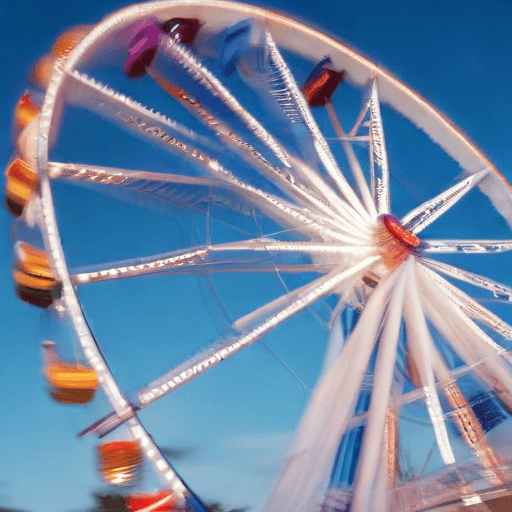 Illustration of Taveuni ferris wheel rides scratched