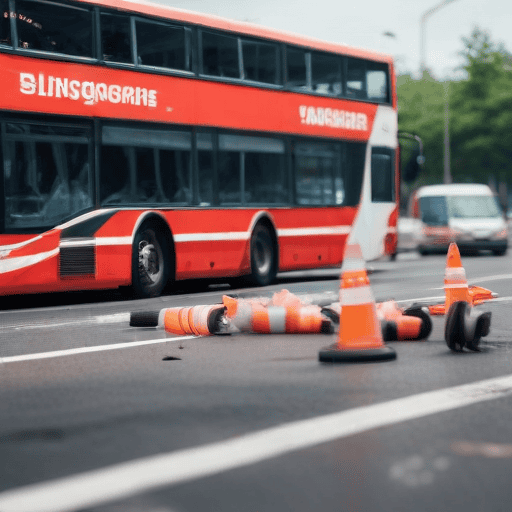 Illustration of Ten airlifted to hospital after bus rolls