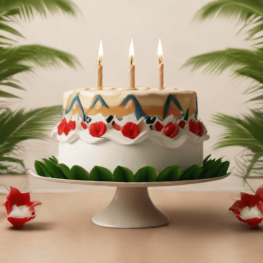 Illustration of Triple celebration for family