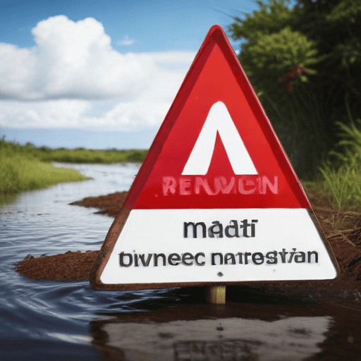 Illustration of Warning – do not consume dead animals after a flood