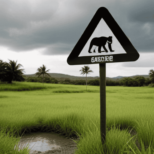 Illustration of Warning – do not consume dead animals after a flood