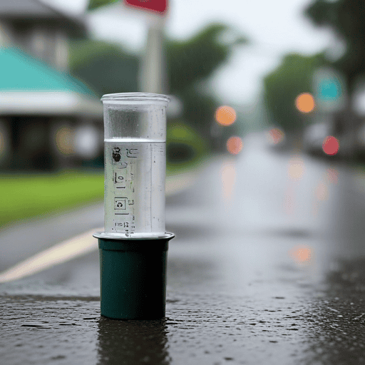 Illustration of Warning for heavy rain and possible flooding remains today