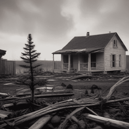 Illustration of Widow Loses Home, Belongings in Fire