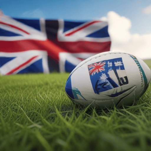 Illustration of All Blacks 7s bundled out of Coral Coast 7s