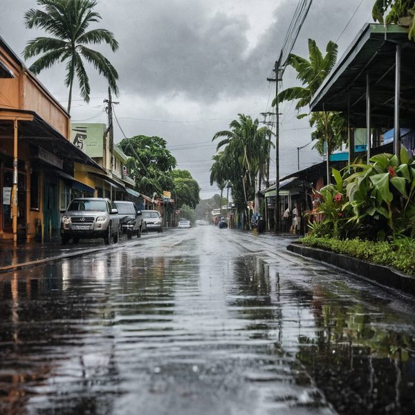 Illustrative image related to April 14, 2026: Eastern Fiji Braces for Heavy Showers, Thunderstorms and Flash Flood Risk as Trough Moves In.