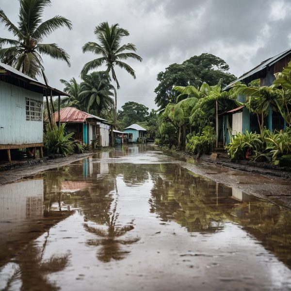 Illustrative image related to April 17, 2026: Fiji braces for heavy showers, thunderstorms and flash flood risk as troughs approach.