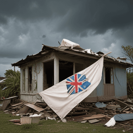 Illustration of Back in History | Floods destroy home