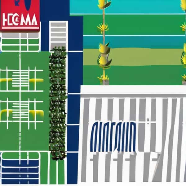 Agricultural market scene with crops and machinery in Fiji.