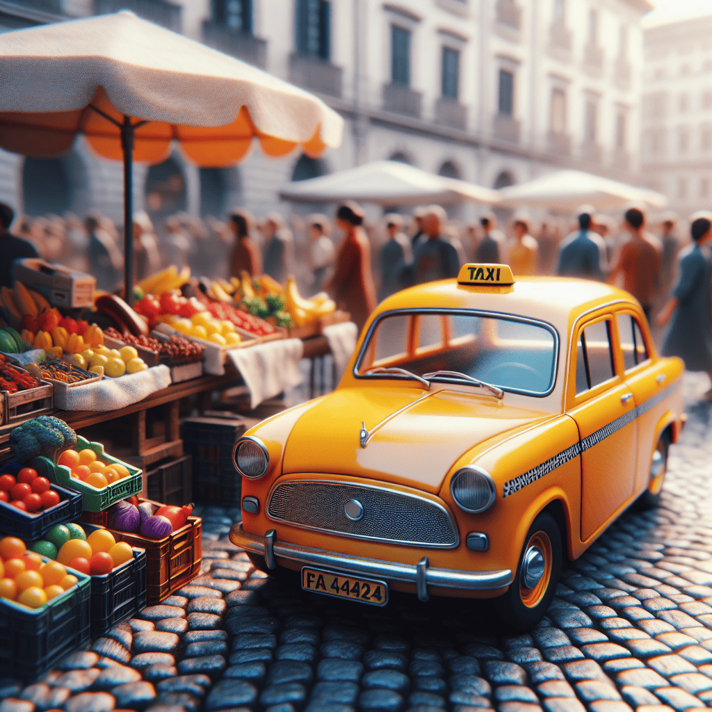 Illustration of Ex-Taxi Driver Opts to Be Market Vendor