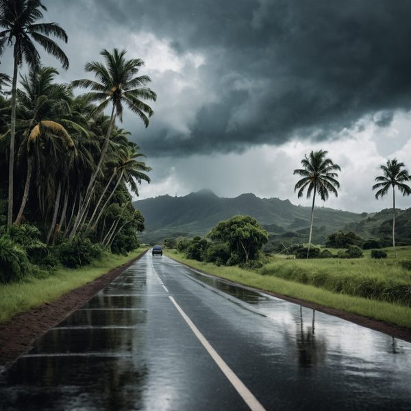 Illustrative image related to Fiji Braced for Heavy Thunderstorms and Flood Risk as New Trough Approaches from the West on 18 April 2026.