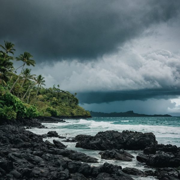 Illustrative image related to Fiji Forecast: Easterly Winds Bring Cloudy Showers, Isolated Thunderstorms and Heavy Falls Across Islands From Tomorrow — April 13, 2026.