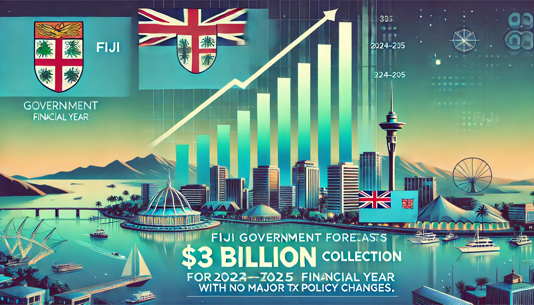 Picture representing Fiji Government Forecasts Record $3 Billion Tax Collection for 2024-2025 Financial Year with No Major Tax Policy Changes.