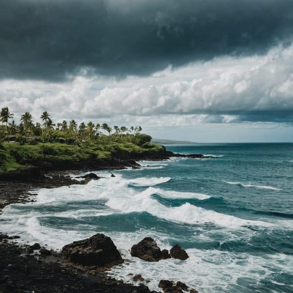 Fiji Weather Forecast (April 29, 2026): Partly cloudy with brief showers across most islands; isolated thunderstorms likely on Viti Levu and Vanua Levu; southeast winds and moderate to rough seas
