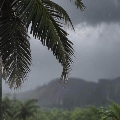 Fiji Weather Forecast: Cloudy Skies and Showers Expected with Isolated Thunderstorms and Flash Flood Risks