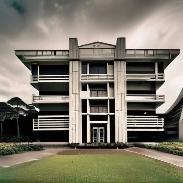 Contemporary building with balconies and modern architecture in Fiji.
