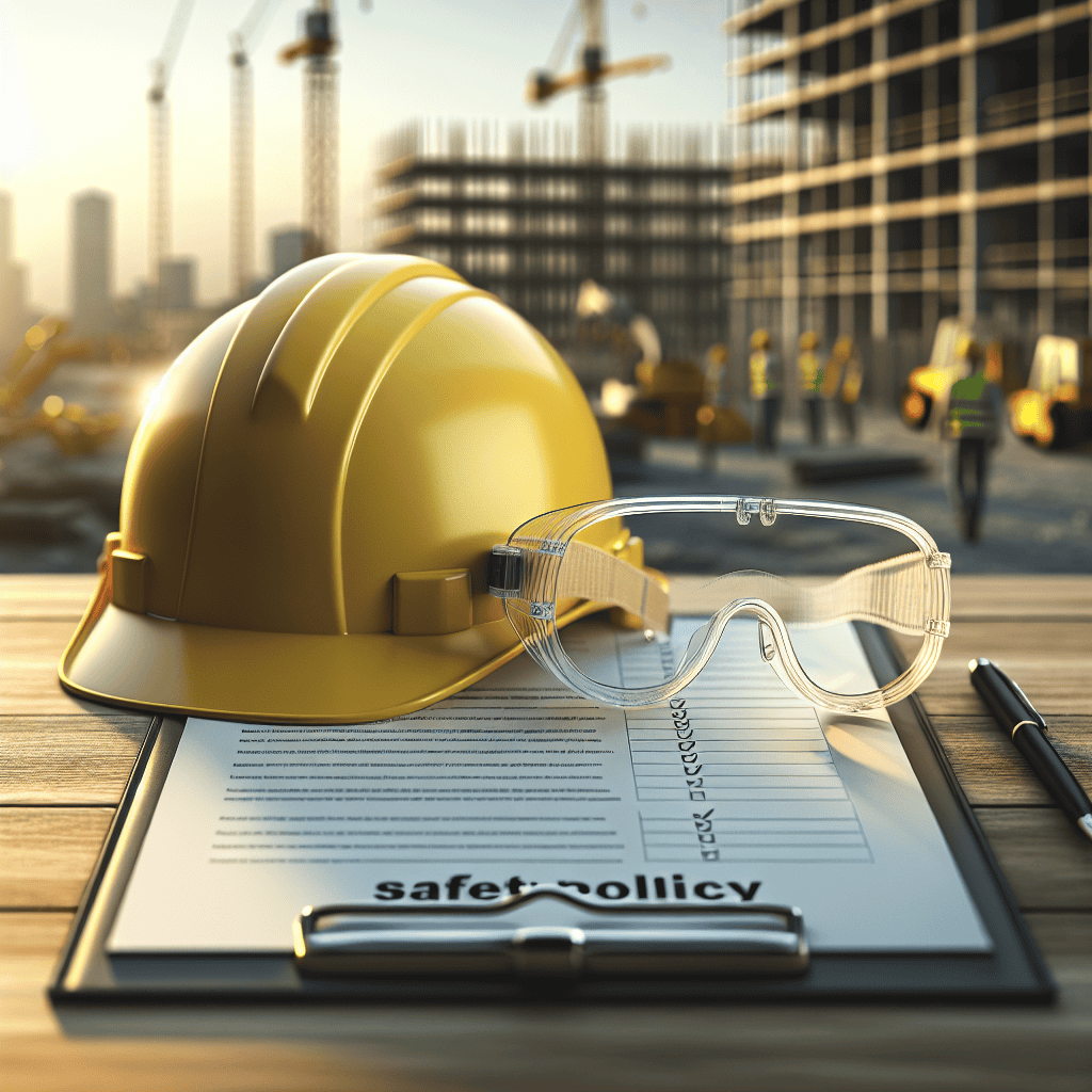 Illustration of Health and safety policy at a workplace