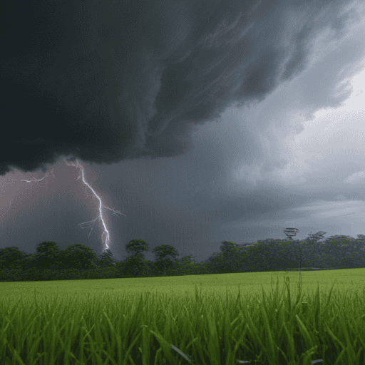 Illustration of Heavy rain and thunderstorms to affect Fiji Group
