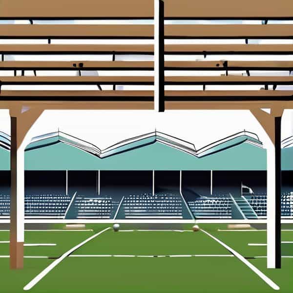 Modern stadium with seating and field for sports events in Fiji.