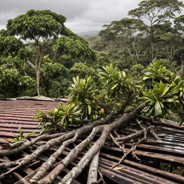 Mango tree crashes through roof in Nadi as gusty winds lash Fiji; family uninjured