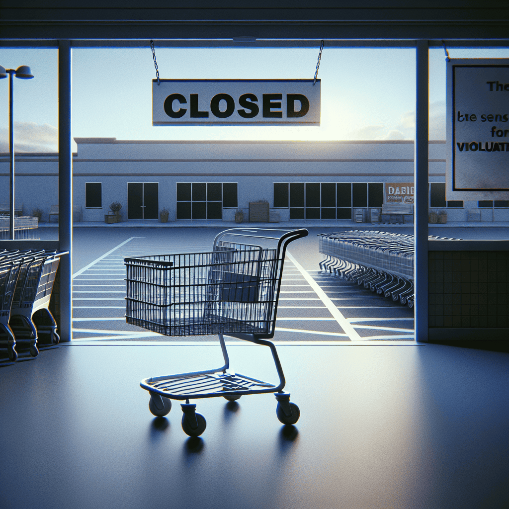 Illustration of Ministry shuts down non-compliant supermarket