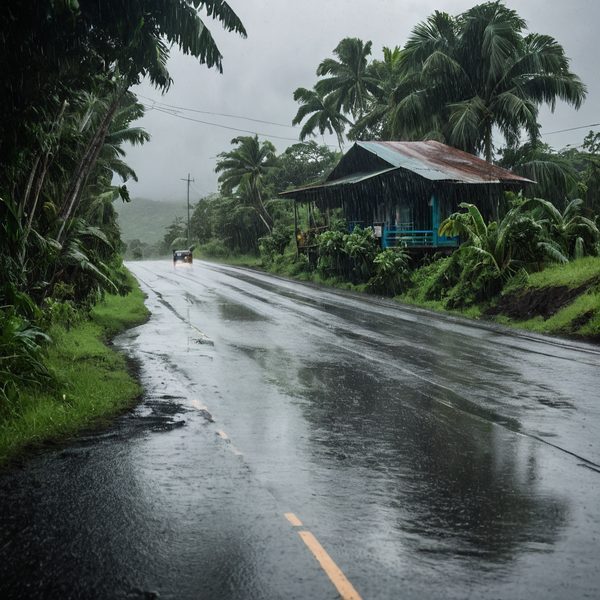 Illustrative image related to Low-pressure trough dumps heavy showers and thunderstorms across eastern and northern Fiji; flash flood risk warned, 15 April 2026.