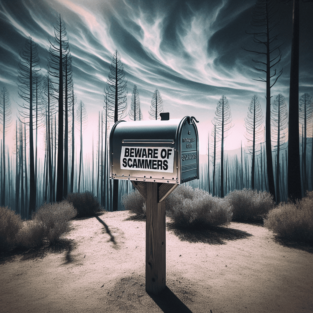 Illustration of Scam artists are taking advantage of the Los Angeles-area wildfires, officials warn