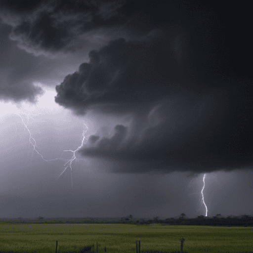 Illustration of Severe thunderstorm and heavy rainfall warning issued for parts of Fiji