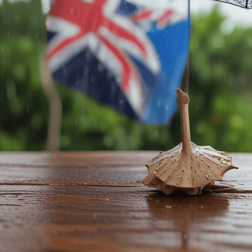 Illustration of Severe thunderstorm and heavy rainfall warning issued for parts of Fiji