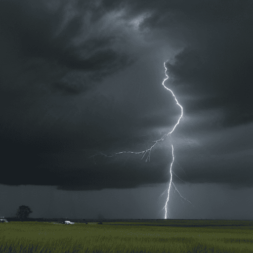 Illustration of Severe thunderstorm and heavy rainfall warning issued for parts of Fiji