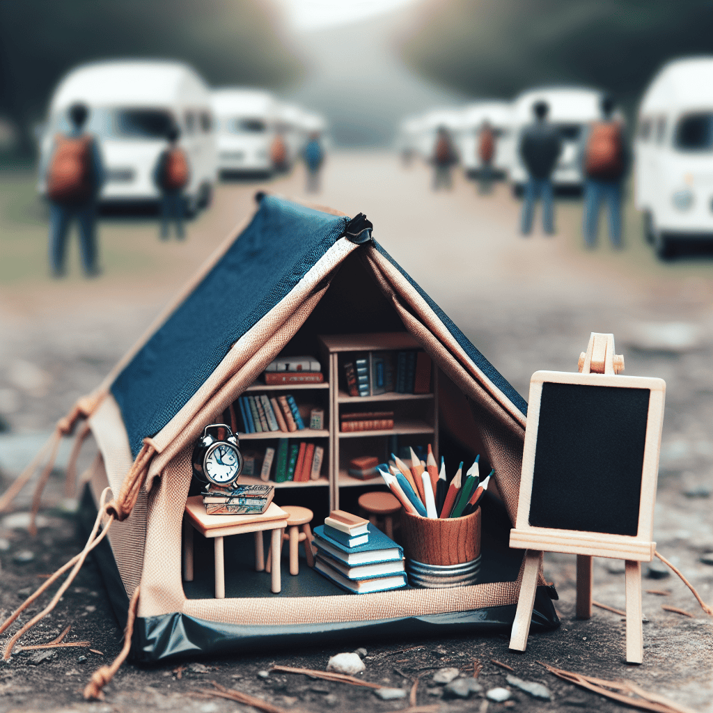 Students still in tents