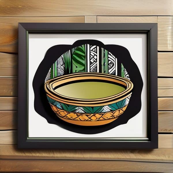 Traditional Fijian Tapa Cloth Art.